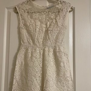 Zara XS ivory lace dress
